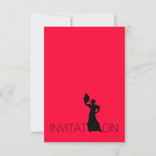 Uitnodiging Tango Flamenco, Latijnse Dance (Voorkant)