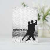 Uitnodiging Tango Flamenco, Latijnse Dance (Staand voorkant)