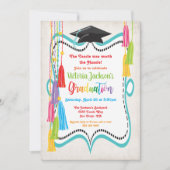 Uitnodiging Tassle Graduation Party (Voorkant)