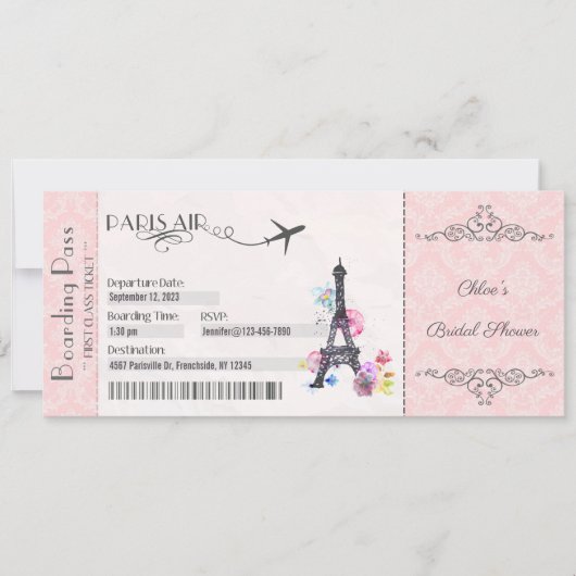 Uitnodiging te Parijs, uitnodiging tot inschrijvin (Voorkant)