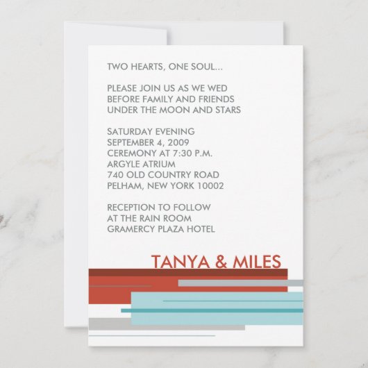 Uitnodiging te Praag: Modern Red (Voorkant)