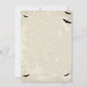 Uitnodiging Tea Party van Halloween Witchs (Achterkant)