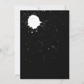 Uitnodiging Teen Boy Party | Zwart, wit en rood (Achterkant)