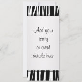 Uitnodiging template Roze zebra feestje (Achterkant)