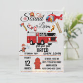 uitnodiging template voor verjaardagsfeestje brand (Staand voorkant)