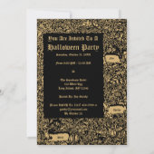 Uitnodiging template voor vleermuizen uilen Hallow (Achterkant)