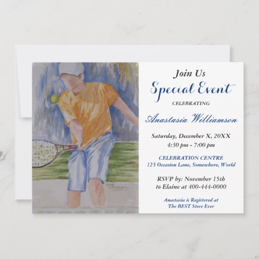 UITNODIGING TENNISPARTY EVENEMENT (Voorkant)