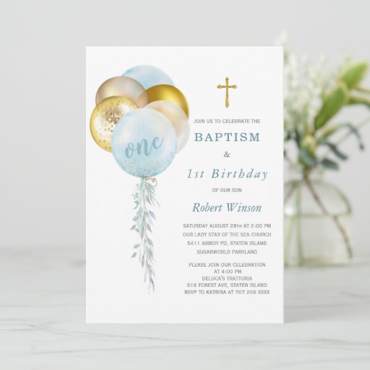 uitnodiging ter gelegenheid van de geboorte en de  (Staand voorkant)