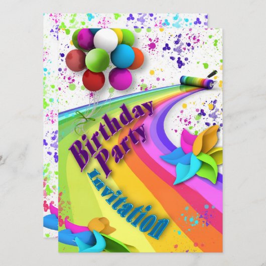 uitnodiging ter gelegenheid van de geboorte - Kind (Voorkant / Achterkant)