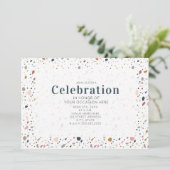 Uitnodiging terrazzo Generic Celebration Party (Staand voorkant)