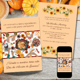 Uitnodiging Thanksgiving-diner Familietafel