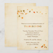 Uitnodiging Thanksgiving  Leaves (Voorkant / Achterkant)