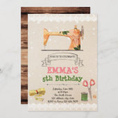 Uitnodiging themagepartij voor spoelen (Voorkant / Achterkant)