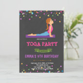 Uitnodiging themagepartij Yoga (Staand voorkant)