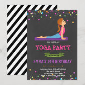 Uitnodiging themagepartij Yoga (Voorkant / Achterkant)
