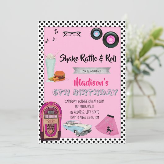 Uitnodiging themapartij 1950 (Staand voorkant)