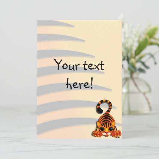 Uitnodiging - Tiggy de Tijger (Staand voorkant)