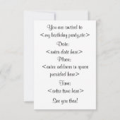 Uitnodiging "Tijd van de Partij" (Achterkant)