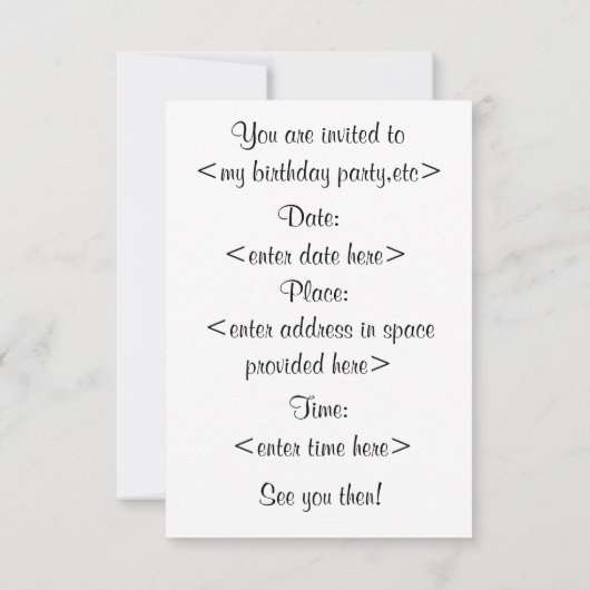 Uitnodiging "Tijd van de Partij" (Achterkant)