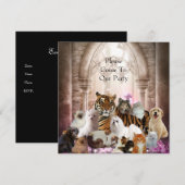 Uitnodiging Tijger Honden Katten Feest (Voorkant / Achterkant)