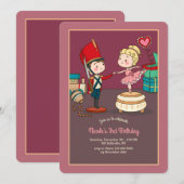 Uitnodiging Tinnen Soldaatje en Ballerina (Voorkant / Achterkant)