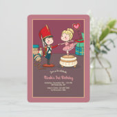 Uitnodiging Tinnen Soldaatje en Ballerina (Staand voorkant)