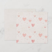 Uitnodiging Tiny Hearts Square (Voorkant / Achterkant)