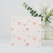 Uitnodiging Tiny Hearts Square (Staand voorkant)