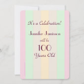 Uitnodiging tot 100 jaar oud pasteeltrecht (Voorkant)