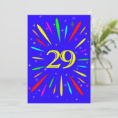 Uitnodiging tot 29e verjaardag van de geboorte (Staand voorkant)