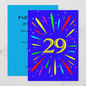 Uitnodiging tot 29e verjaardag van de geboorte (Voorkant / Achterkant)