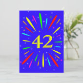 Uitnodiging tot 42e verjaardag (Staand voorkant)