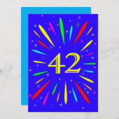 Uitnodiging tot 42e verjaardag (Voorkant / Achterkant)