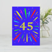 Uitnodiging tot 45e verjaardag van de geboorte (Staand voorkant)