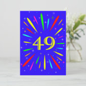Uitnodiging tot 49e verjaardag van de geboorte (Staand voorkant)