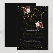 Uitnodiging tot 50e Jubileum voor bruiloft (Voorkant / Achterkant)