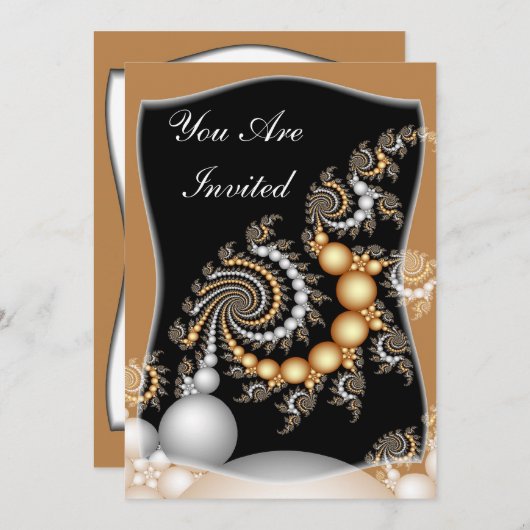 Uitnodiging tot 50e Jubileum voor bruiloft (Voorkant / Achterkant)