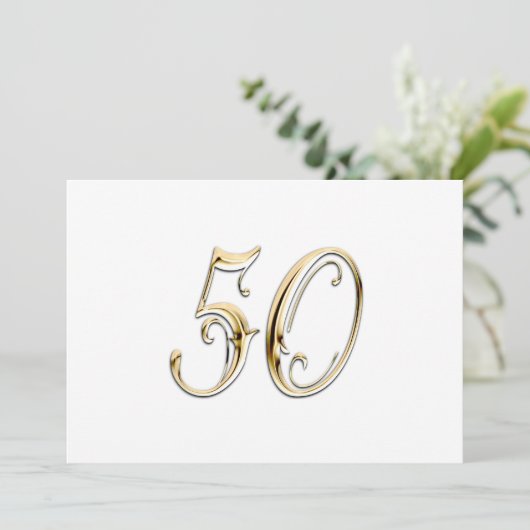 Uitnodiging tot 50e Jubileum voor bruiloft (Staand voorkant)