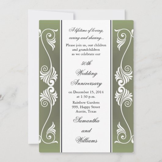 Uitnodiging tot 50e Jubileum voor bruiloft (Voorkant)