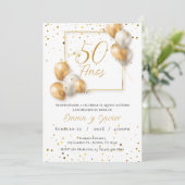 Uitnodiging tot 50e Jubileum voor bruiloft (Staand voorkant)