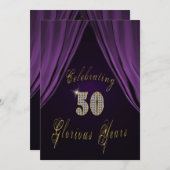 Uitnodiging tot 50e Jubileum voor bruiloft (Voorkant / Achterkant)