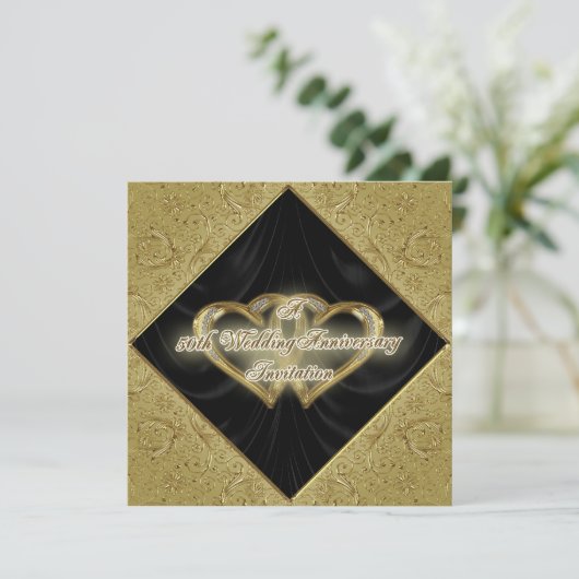 Uitnodiging tot 50e Jubileum voor bruiloft (Staand voorkant)