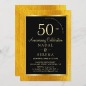 Uitnodiging tot 50e Jubileum voor bruiloft (Voorkant / Achterkant)