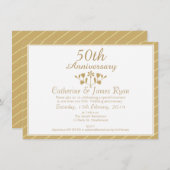 Uitnodiging tot 50e Jubileum voor bruiloft (Voorkant / Achterkant)