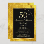 Uitnodiging tot 50e Jubileum voor bruiloft (Voorkant / Achterkant)