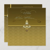 Uitnodiging tot 50e Jubileum voor bruiloft (Voorkant / Achterkant)