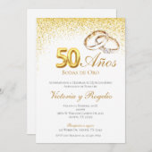 Uitnodiging tot 50e Jubileum voor bruiloft (Voorkant / Achterkant)