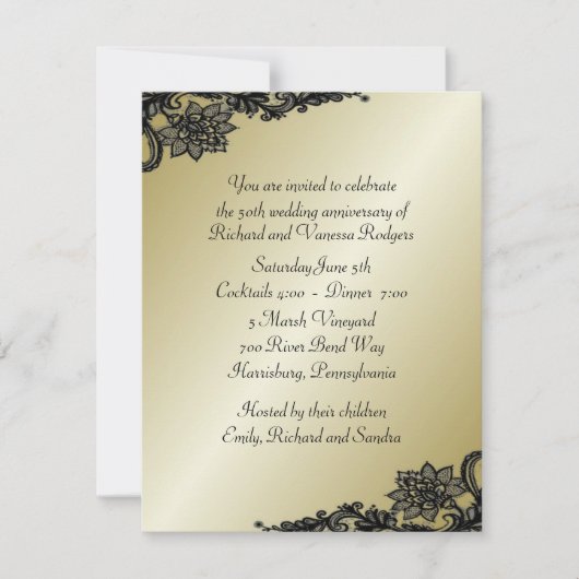 Uitnodiging tot 50e Jubileum voor bruiloft (Voorkant)