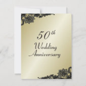 Uitnodiging tot 50e Jubileum voor bruiloft (Achterkant)