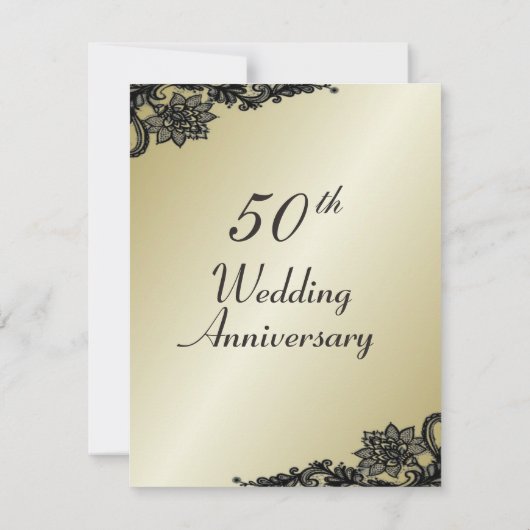 Uitnodiging tot 50e Jubileum voor bruiloft (Achterkant)